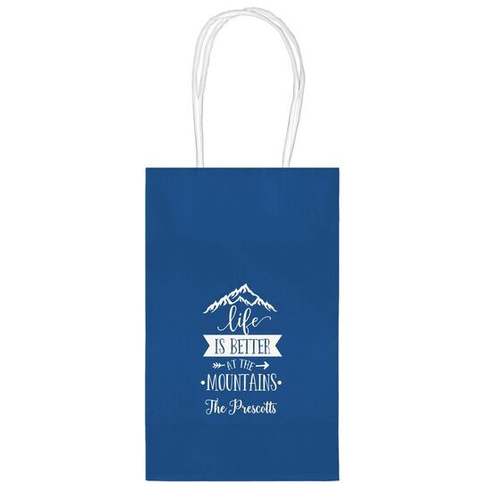 Life is Better at the Mountains Medium Twisted Handled Bags